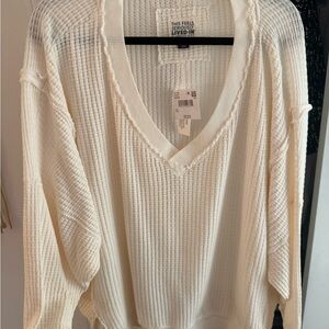 Aerie waffle knit top